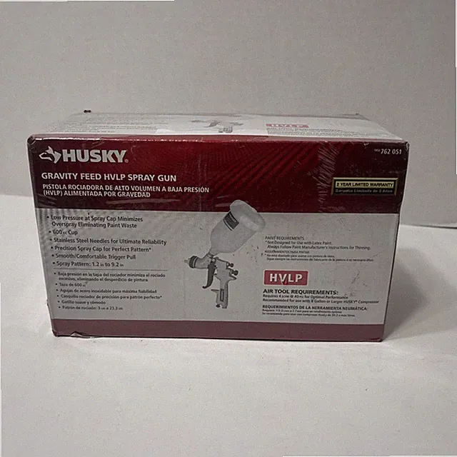 Husky HVLP Gravity Feed Spray Gun 762051 New Sealed