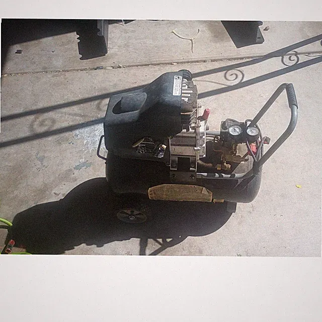 Husky Portable Air Compressor with Hose Black Compact Design Easy Transport