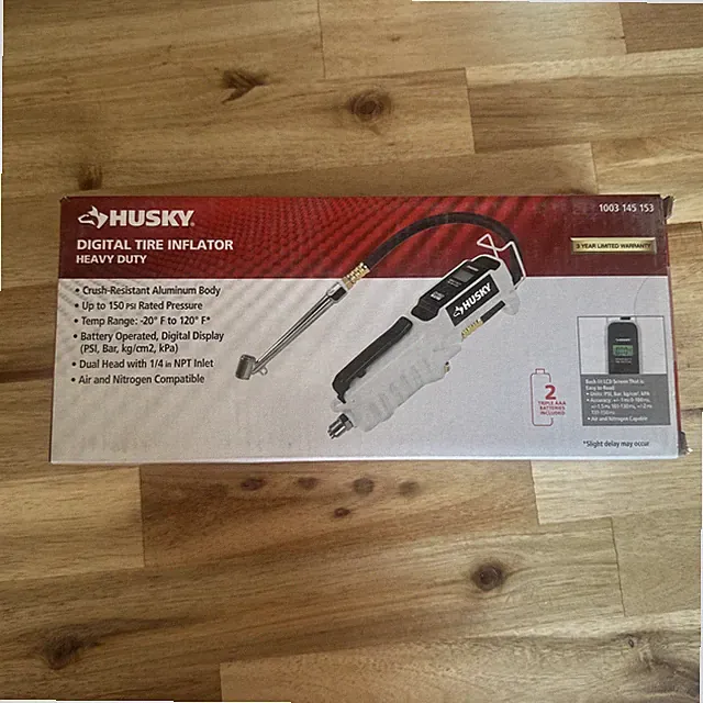 Husky Tire Inflator Air Digital Pressure Gauge Heavy-Duty, Back-lit LCD✅
