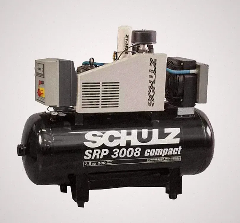 SCHULZ 7.5 HP Rotary Screw OPEN Cabinet Air Compressor with 60 Gallon Tank